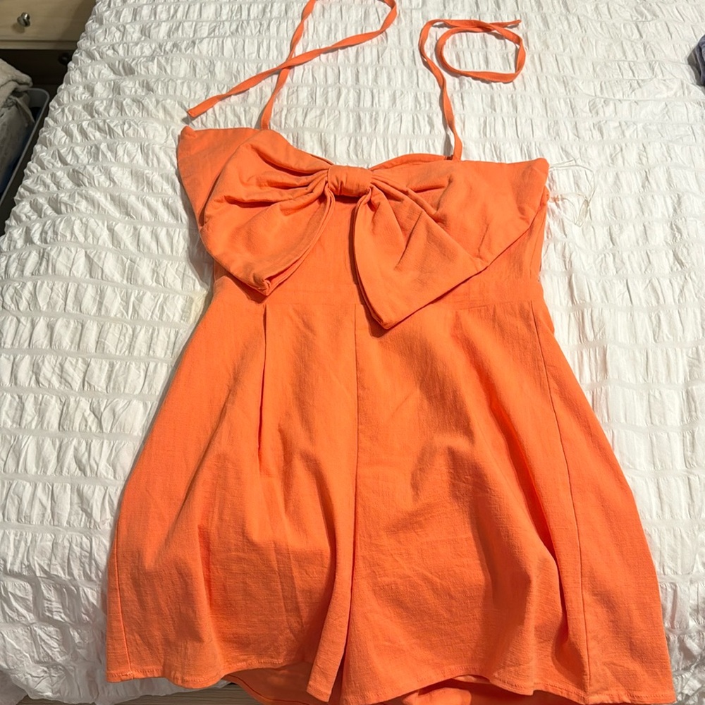Romper, Orange, Medium